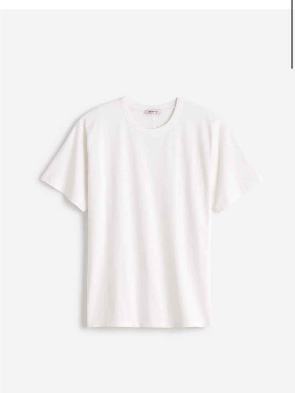 Madewell White Refined Easy Relaxed Oversized Crewneck Short Sleeve Tee NS162